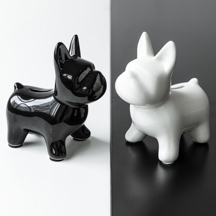 French Bulldog Coin Statue