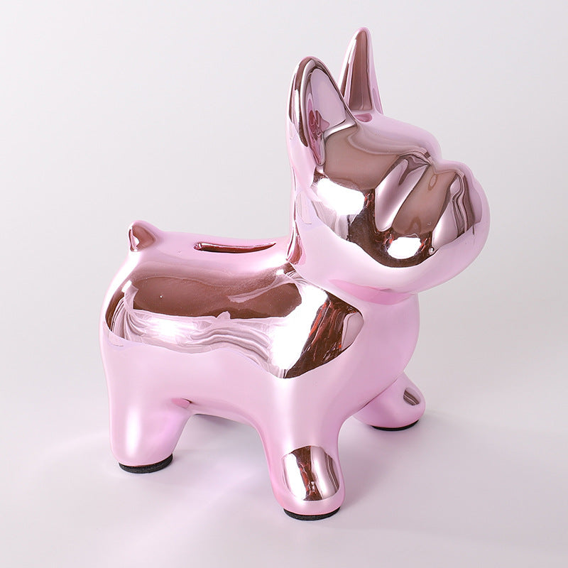 French Bulldog Coin Statue