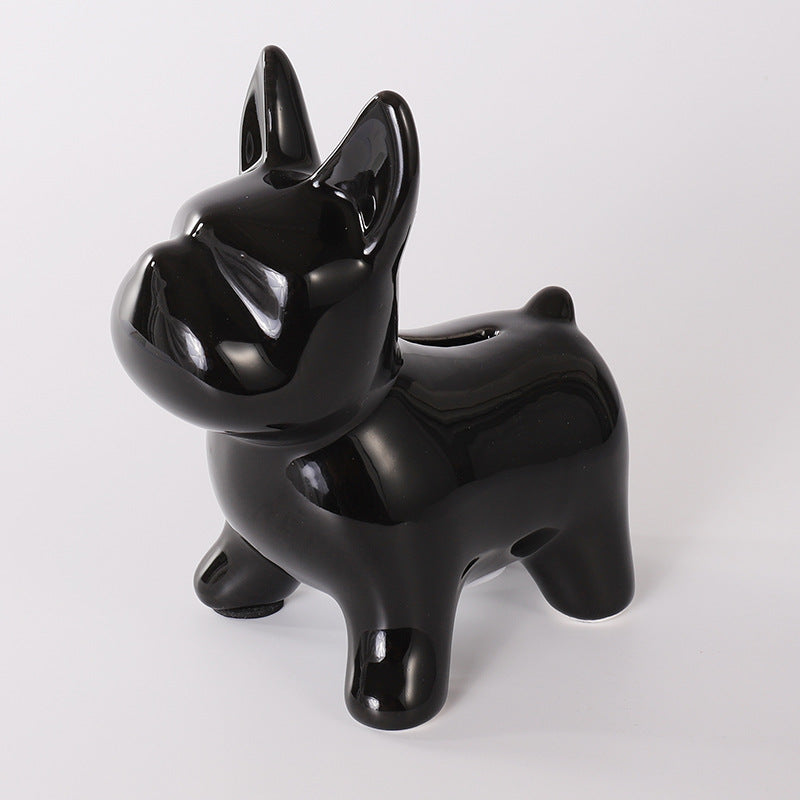 French Bulldog Coin Statue