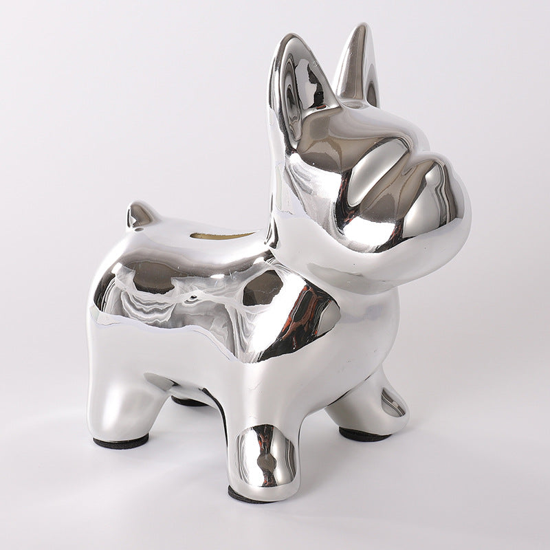 French Bulldog Coin Statue