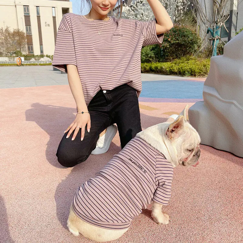 Short Sleeve Matching Pet and Parent Outfit