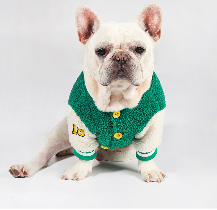 Baseball French Bulldog Sweater Jacket