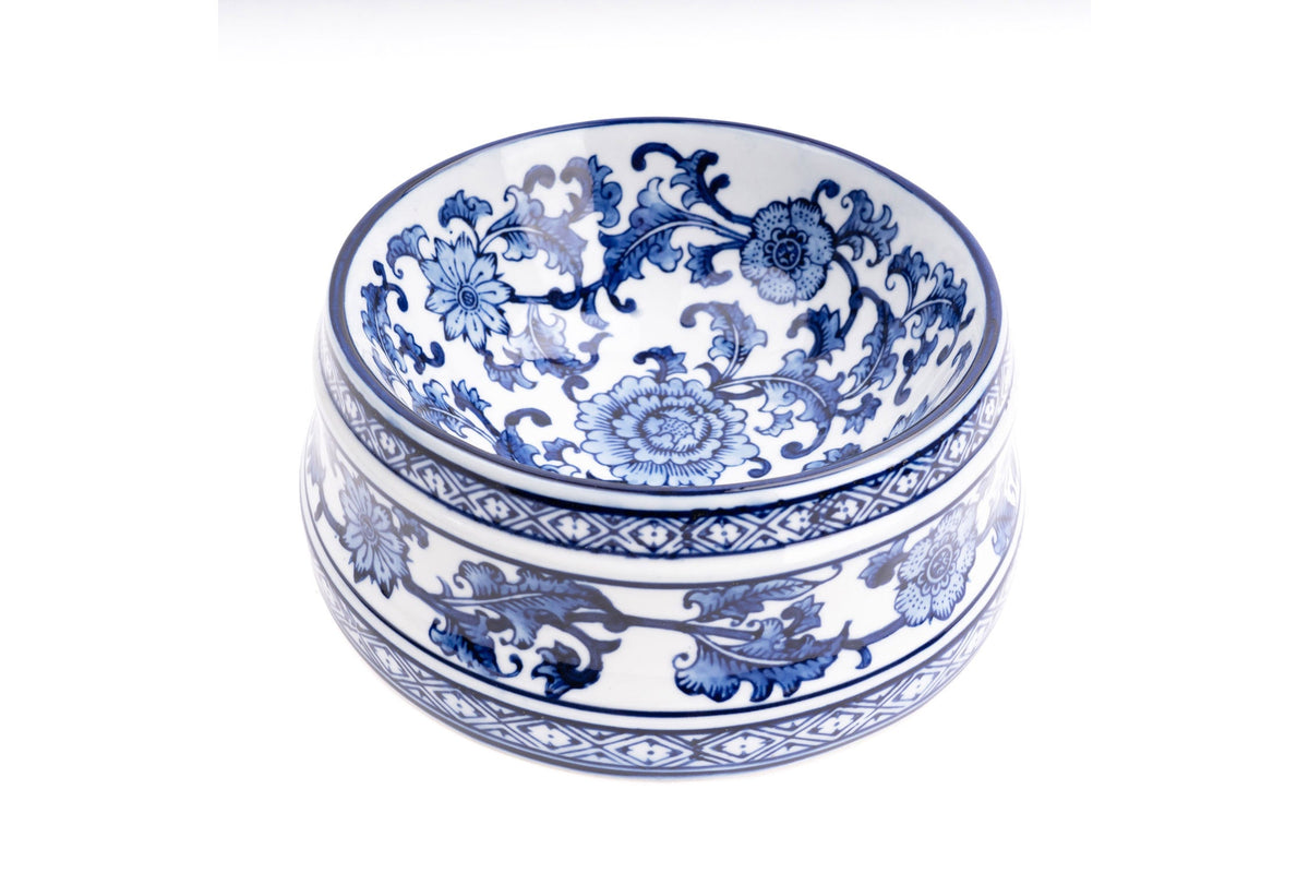 Blue Chinoiserie Large Dog Bowl