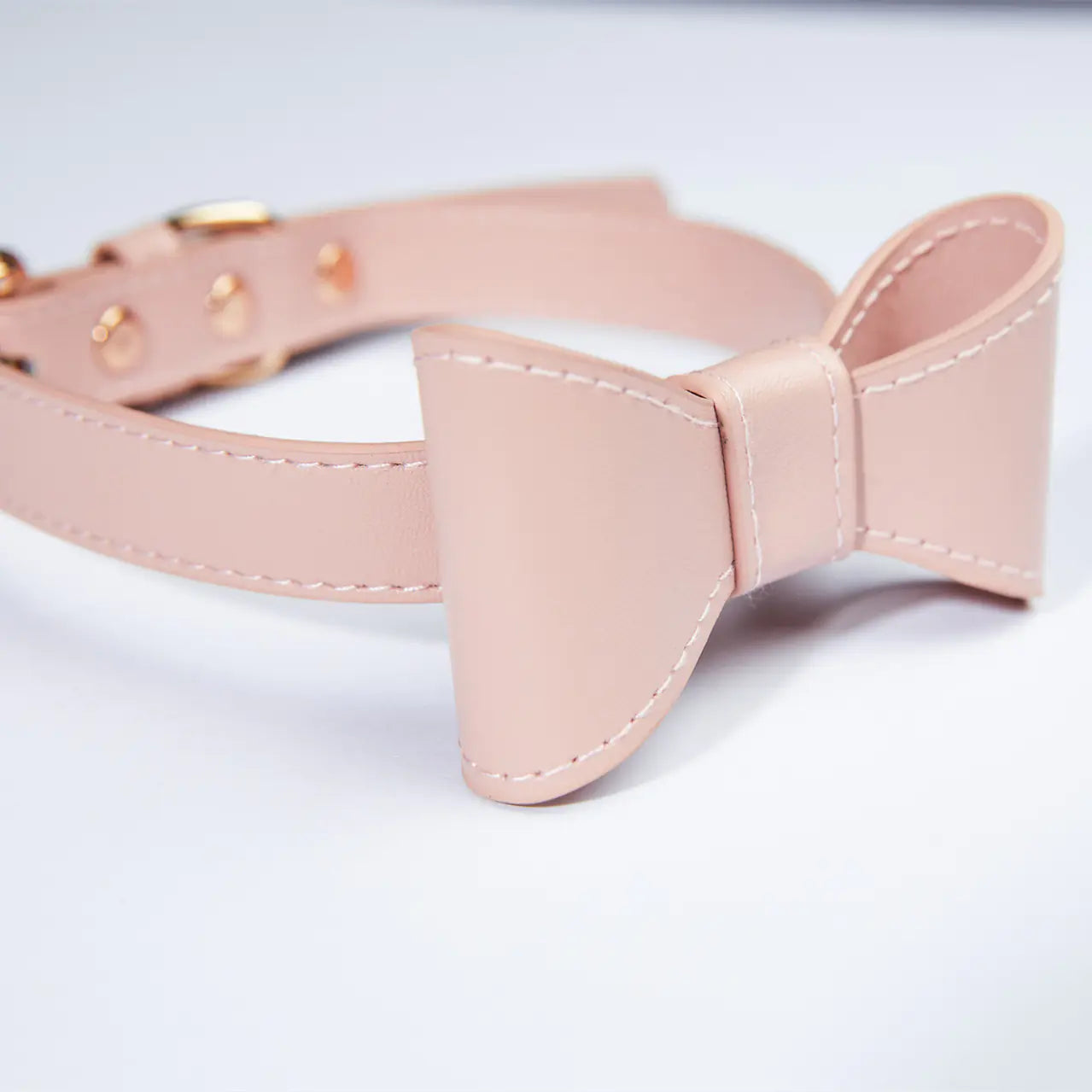 Cute Bow Collar and Leash Set for Bulldog