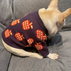 Red Apple French Bulldog Sweater