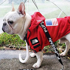 JizahPET Dog Raincoat Waterproof and Windproof Portable Dog Raincoat Dog Raincoat with HoodDog Face Dog Raincoatfor Small Medium and Large Dogs (Red X-Large)