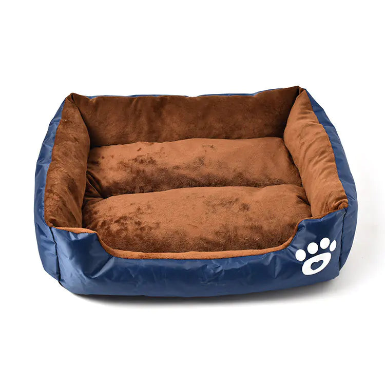 Factory Direct Soft Cotton Pet Bed with Paw Print Design