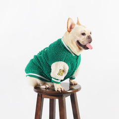Baseball French Bulldog Sweater Jacket