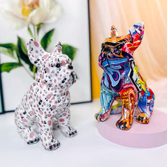 Ceramic French Bulldog Statue