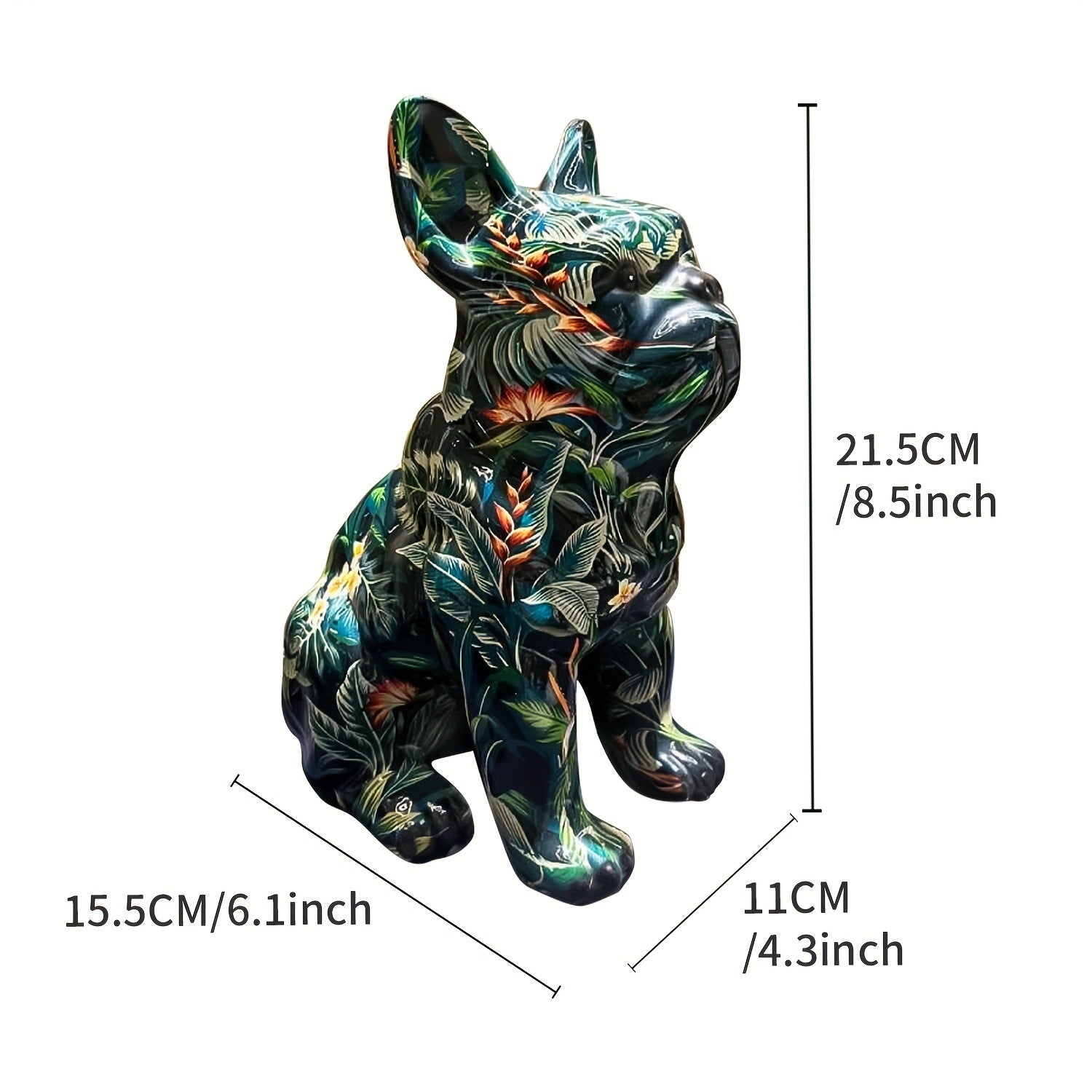 Ceramic French Bulldog Statue