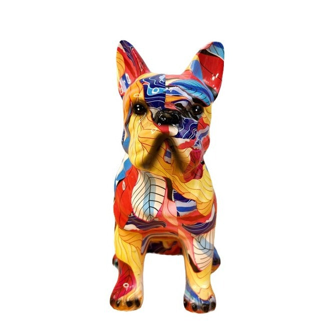 Ceramic French Bulldog Statue