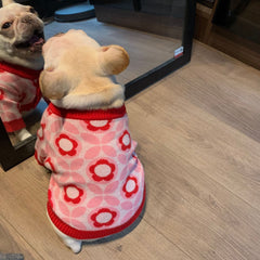Red Flower Frenchie Sweater