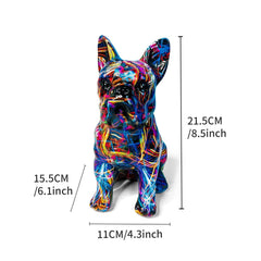 Ceramic French Bulldog Statue
