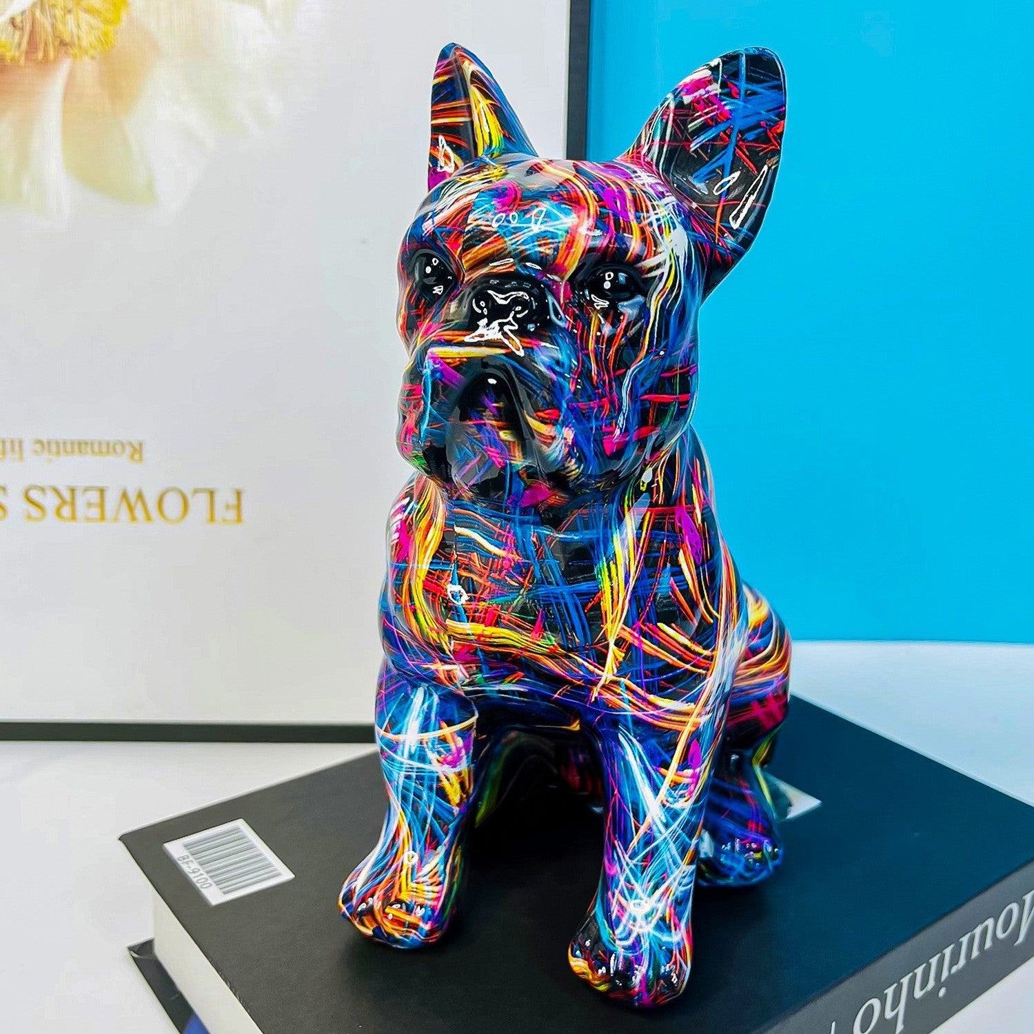 Ceramic French Bulldog Statue