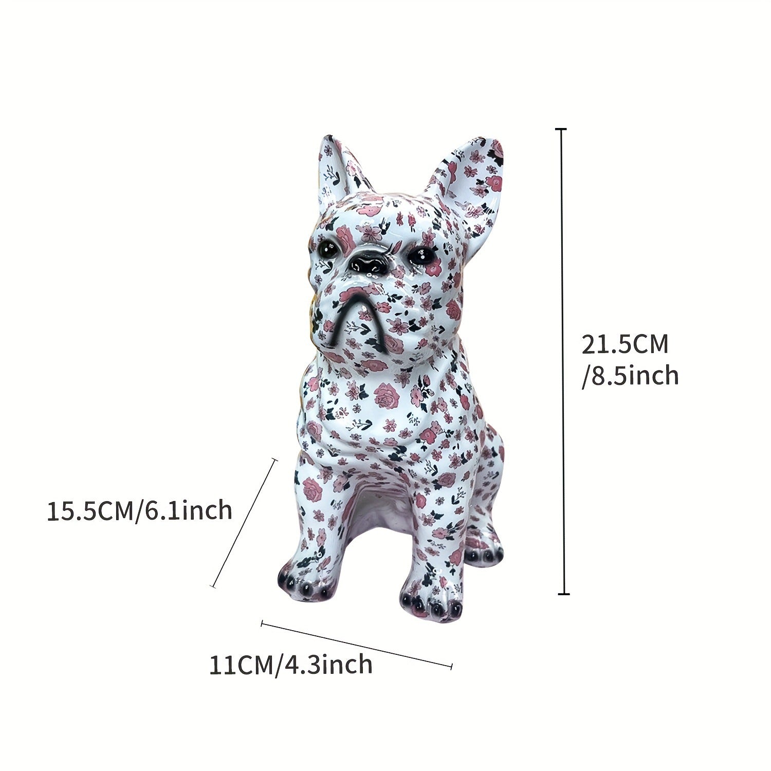 Ceramic French Bulldog Statue