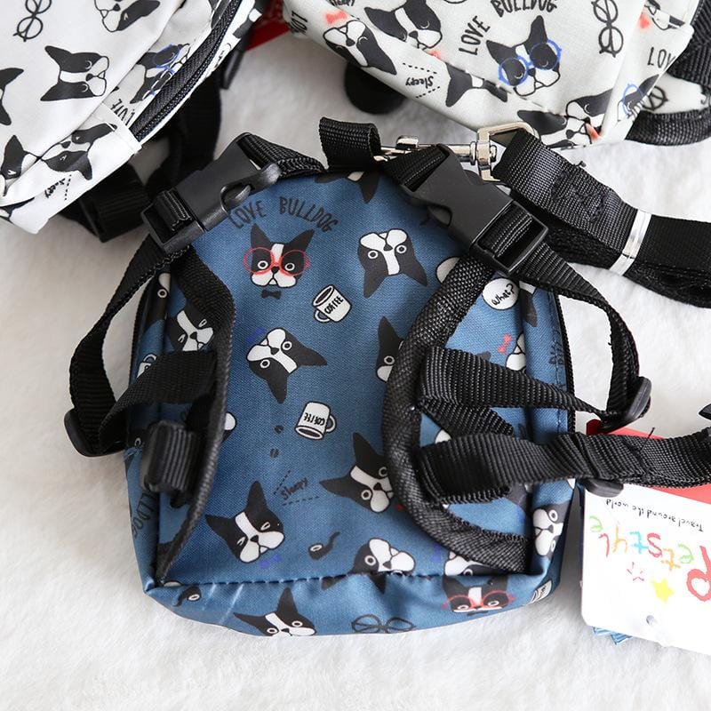 Printed Frenchie Self Backpack