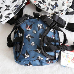 Printed Frenchie Self Backpack