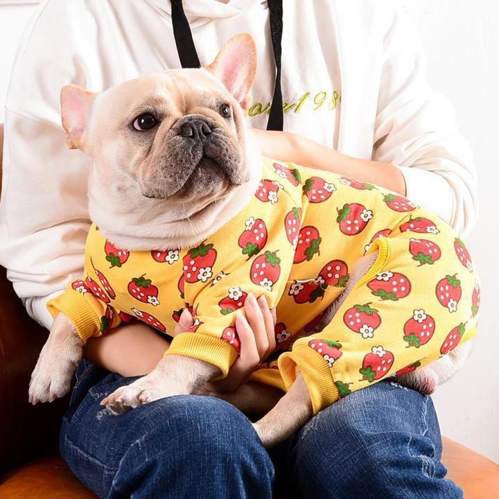 Strawberry French Bulldog Pajama