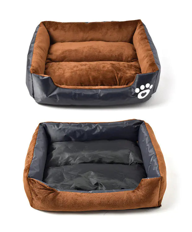 Factory Direct Soft Cotton Pet Bed with Paw Print Design