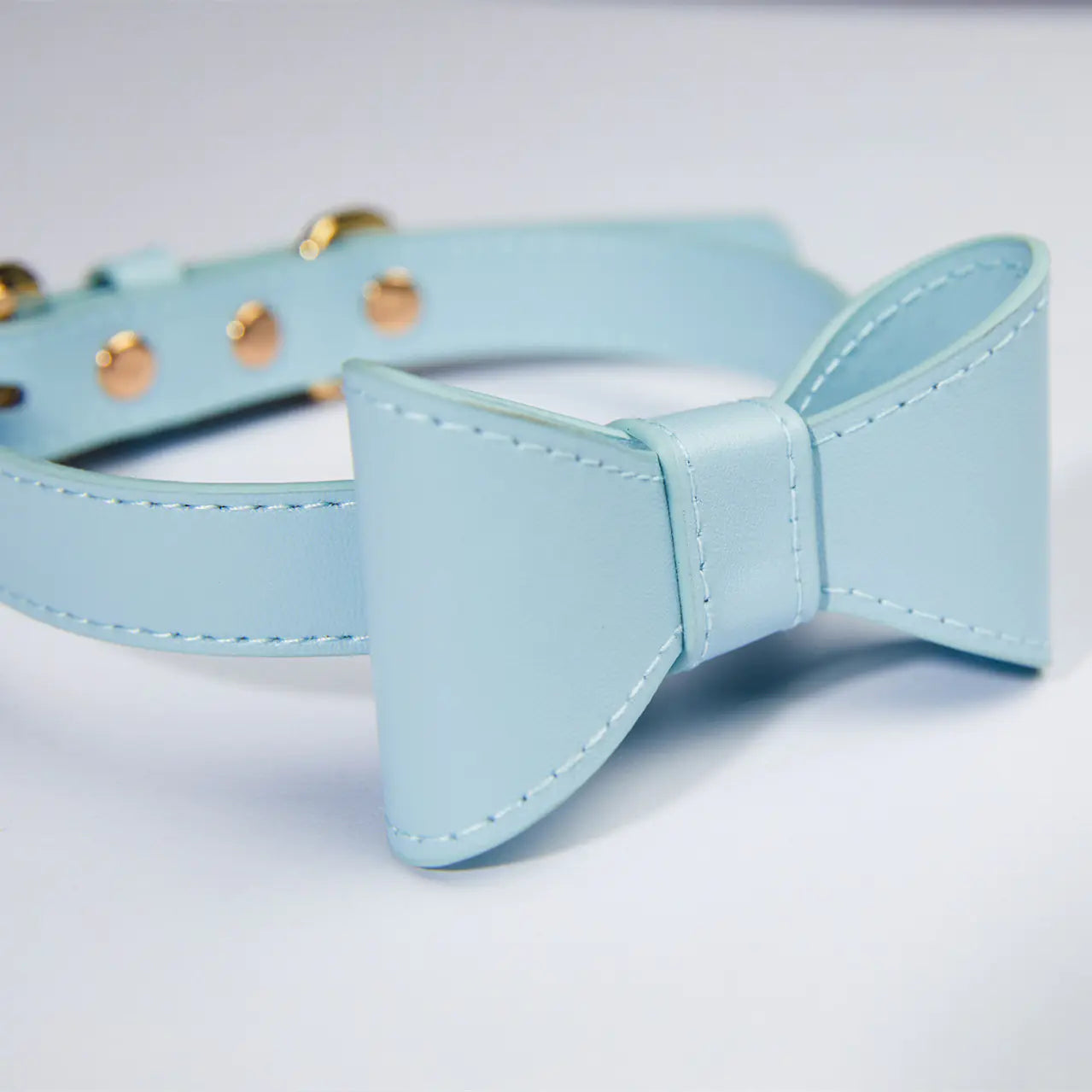 Cute Bow Collar and Leash Set for Bulldog