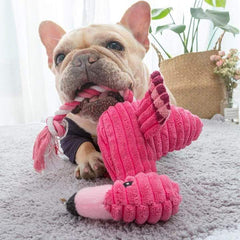 Squeaky Flamingo French Bulldog Toy