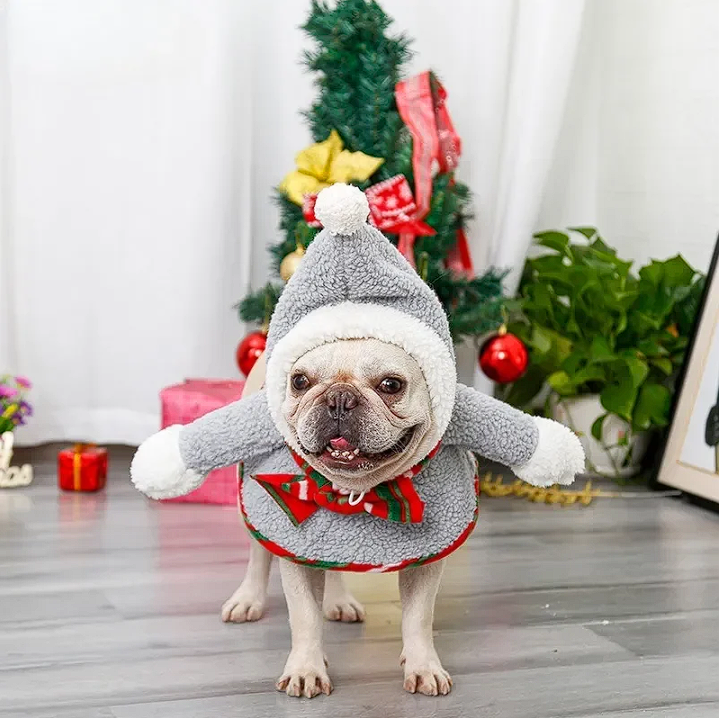 French Bulldog Snowman Christmas Costume