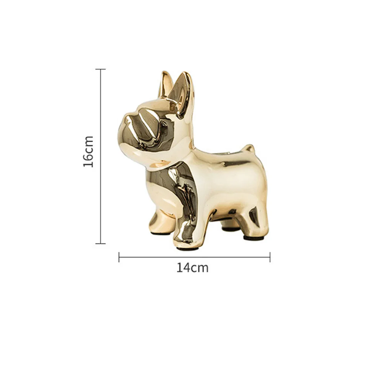 French Bulldog Coin Statue