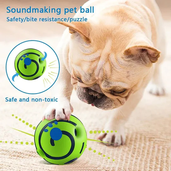 Self Rolling French Bulldog Toy Ball