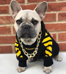 Corgi Schnauzer Bulldog Dog Hoodie with WOOF Design