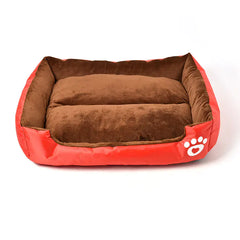 Factory Direct Soft Cotton Pet Bed with Paw Print Design